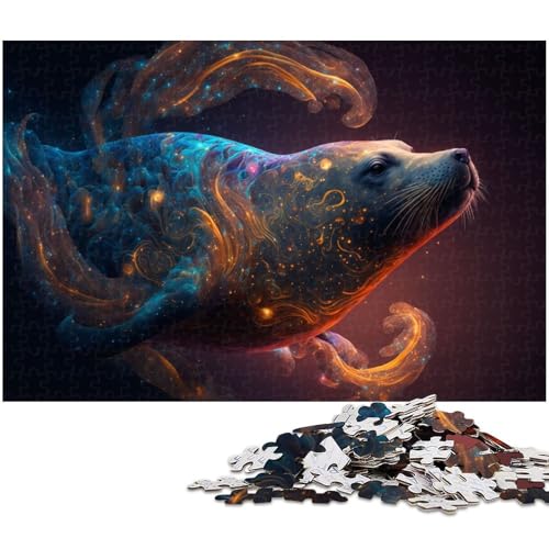 Puzzle für Erwachsene 1000 Teile Robben Puzzles für Holzpuzzles pädagogisches Spielzeug zum Stressabbau (Größe 75 x 50 cm) von zouxangzz
