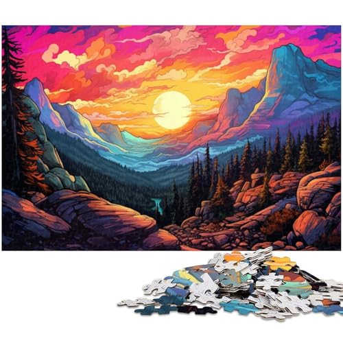 Puzzle für Erwachsene 1000 Teile Rocky Mountain Nationalpark Puzzles für Holzpuzzles pädagogisches Spielzeug zum Stressabbau 1000 Teile (75 x 50 cm) von zouxangzz