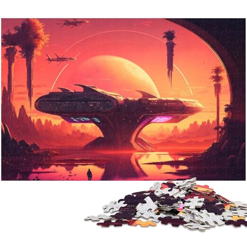 Puzzle für Erwachsene 1000 Teile Schloss im Weltraum Puzzle für Erwachsene Holzspiele für die ganze Familie Weihnachts und Geburtstagsgeschenke 1000 Teile (75 x 50 cm) von zouxangzz