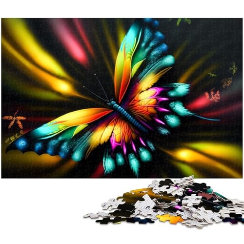 Puzzle für Erwachsene 1000 Teile Schmetterling anspruchsvolles Spiel Spielzeug Weihnachtspuzzle Geschenke (Größe 38 x 26 cm) von zouxangzz