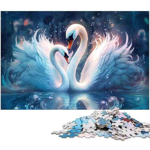 Puzzle für Erwachsene 1000 Teile Schwanenpaar Präzisionsschnitt gutes Geschenk (Größe 75 x 50 cm) von zouxangzz
