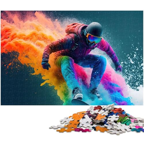 Puzzle für Erwachsene 1000 Teile Snowboard_ Puzzle EIN Kunstwerk für Teenager ab 14 Jahren (Größe 75x50cm) von zouxangzz
