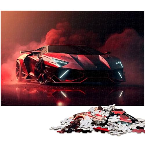 Puzzle für Erwachsene 1000 Teile Sportwagen Puzzle für Erwachsene Holzspiele für die ganze Familie Weihnachts und Geburtstagsgeschenke (Größe 75 x 50 cm) von zouxangzz