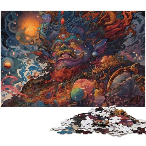 Puzzle für Erwachsene 1000 Teile The Grand Mahakala anspruchsvolles Spiel Spielzeug Weihnachtspuzzle Geschenke (Größe 75 x 50 cm) von zouxangzz