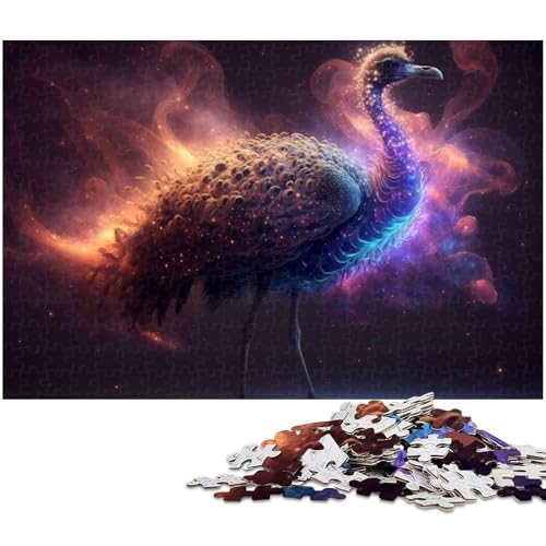 Puzzle für Erwachsene 1000 Teile Tier Emu Puzzles für Erwachsene Holzpuzzle tolle Geschenke zu Weihnachten (Größe 75 x 50 cm) von zouxangzz