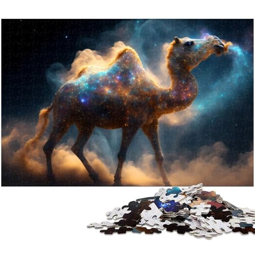 Puzzle für Erwachsene 1000 Teile Tier Kamel Puzzle für Erwachsene Holzpuzzle Heimdekoration 1000 Teile (75 x 50 cm) von zouxangzz