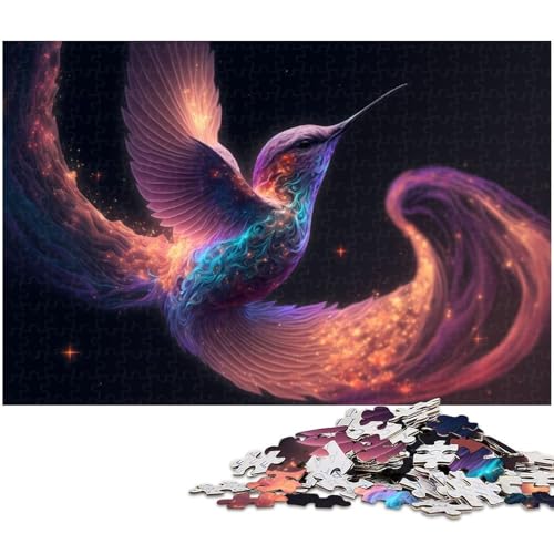 Puzzle für Erwachsene 1000 Teile Tier Kolibri Puzzles für Holzpuzzles pädagogisches Spielzeug zum Stressabbau 1000 Teile (75 x 50 cm) von zouxangzz