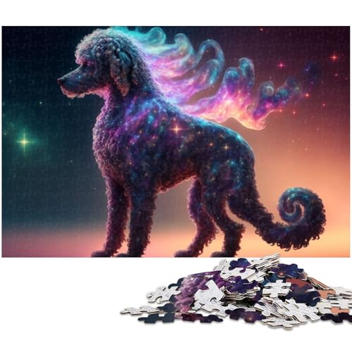 Puzzle für Erwachsene 1000 Teile Tier Pudel Holzpuzzle lustiges Geschenk (Größe 75 x 50 cm) von zouxangzz