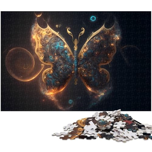 Puzzle für Erwachsene 1000 Teile Tier Schmetterling anspruchsvolles Spiel Spielzeug Weihnachtspuzzle Geschenke (Größe 75 x 50 cm) von zouxangzz