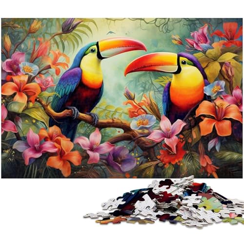 Puzzle für Erwachsene 1000 Teile Tier Tukane Puzzle EIN Kunstwerk für Teenager ab 14 Jahren (Größe 75 x 50 cm) von zouxangzz