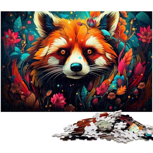 Puzzle für Erwachsene 1000 Teile Tier Waschbären Puzzles für Holzpuzzles pädagogisches Spielzeug zum Stressabbau 1000 Teile (75 x 50 cm) von zouxangzz