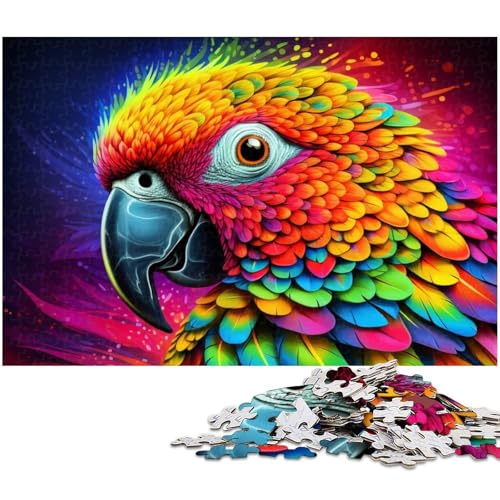 Puzzle für Erwachsene 1000 Teile Tiere Vögel Papageien Papierpuzzle lustiges Geschenk (Größe 38 x 26 cm) von zouxangzz