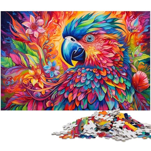 Puzzle für Erwachsene 1000 Teile Tiere Vögel Papageien Puzzle für Erwachsene Holzpuzzle tolle Geschenke zu Weihnachten (Größe 75 x 50 cm) von zouxangzz