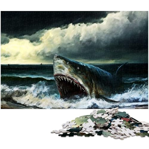 Puzzle für Erwachsene 1000 Teile Tierhaie Puzzle für Erwachsene Holzspiele für die ganze Familie Weihnachts und Geburtstagsgeschenke 1000 Teile (75 x 50 cm) von zouxangzz