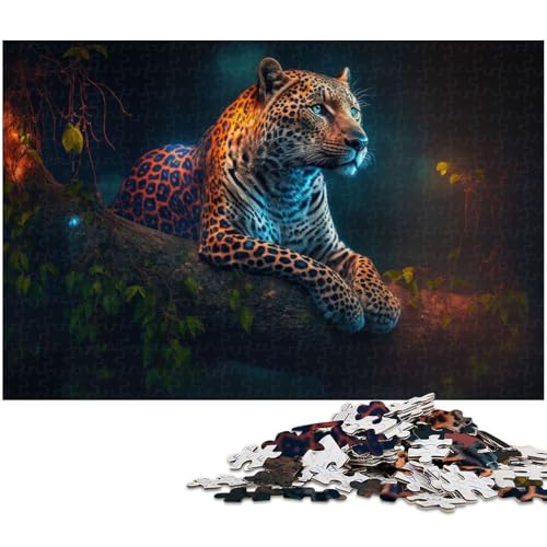 Puzzle für Erwachsene 1000 Teile Tierleoparden Puzzle für Erwachsene Holzspiele für die ganze Familie Weihnachts und Geburtstagsgeschenke 1000 Teile (75 x 50 cm) von zouxangzz