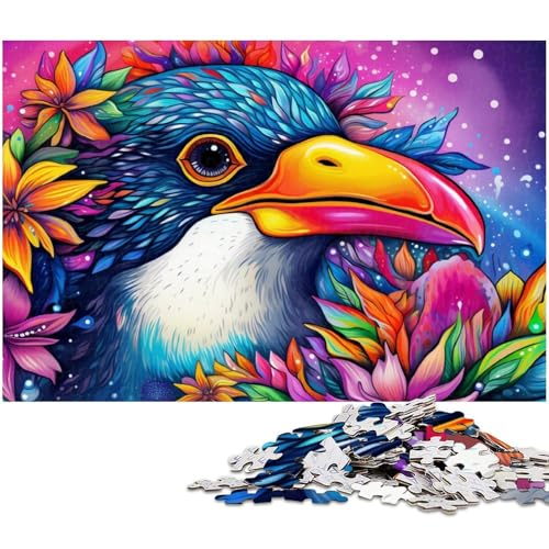 Puzzle für Erwachsene 1000 Teile Tierpinguine Puzzle für Papierpuzzles pädagogisches Spielzeug zum Stressabbau (Größe 38 x 26 cm) von zouxangzz