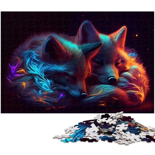 Puzzle für Erwachsene 1000 Teile Tierwolf Puzzle Spielzeug einzigartige Heimdekoration und Geschenke geeignet für Teenager ab 14 Jahren 1000 Teile (75 x 50 cm) von zouxangzz