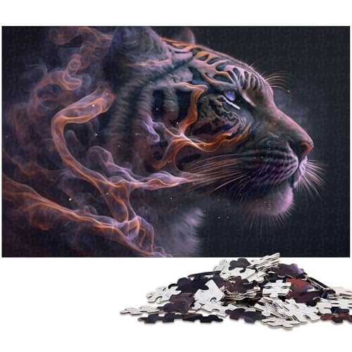 Puzzle für Erwachsene 1000 Teile Tiger Puzzle EIN Kunstwerk für Teenager ab 14 Jahren (Größe 38 x 26 cm) von zouxangzz