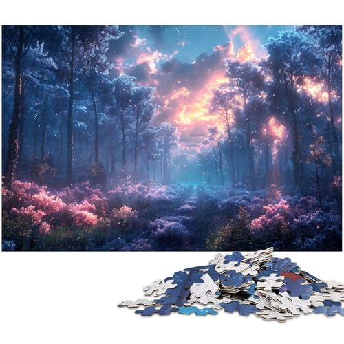 Puzzle für Erwachsene 1000 Teile Traumwald Puzzles für Holzpuzzles pädagogisches Spielzeug zum Stressabbau (Größe 75 x 50 cm) von zouxangzz