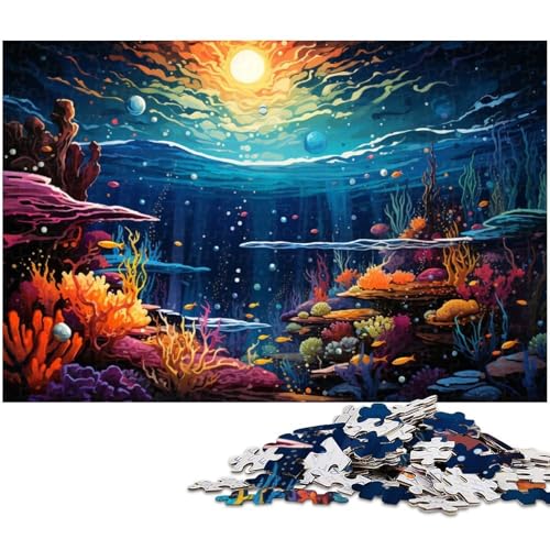 Puzzle für Erwachsene 1000 Teile Unterwasserleben präzise geschnitten tolles Geschenk 1000 Teile (75 x 50 cm) von zouxangzz