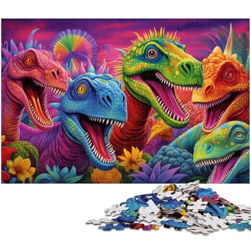 Puzzle für Erwachsene 1000 Teile Uralte Dinosaurier Puzzle für Papierpuzzles pädagogisches Spielzeug zum Stressabbau (Größe 38 x 26 cm) von zouxangzz