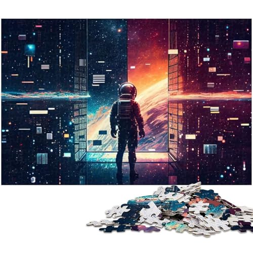 Puzzle für Erwachsene 1000 Teile Weltraum Astronauten Puzzle jedes Teil ist einzigartig – anspruchsvolles unterhaltsames Familienspiel (Größe 75 x 50 cm) von zouxangzz