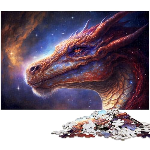 Puzzle für Erwachsene 1000 Teile Weltraumdrache Puzzle EIN Kunstwerk für Teenager ab 14 Jahren (Größe 38 x 26 cm) von zouxangzz
