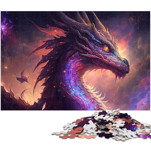 Puzzle für Erwachsene 1000 Teile Weltraumdrache Puzzlespielzeug einzigartige Heimdekoration und Geschenke geeignet für Teenager ab 14 Jahren (Größe 75 x 50 cm) von zouxangzz