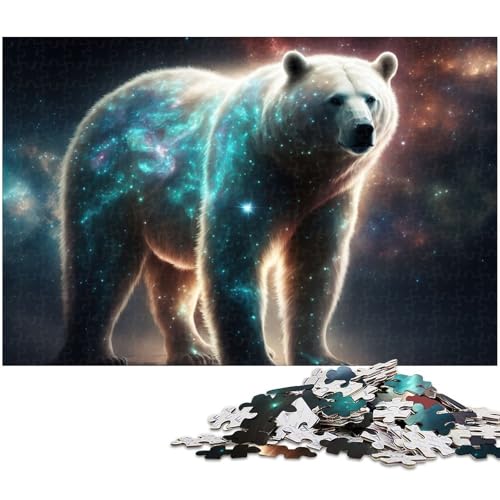 Puzzle für Erwachsene 1000 Teile Wilder Braunbär Puzzle für Erwachsene Holzspiele für die ganze Familie Weihnachts und Geburtstagsgeschenke 1000 Teile (75 x 50 cm) von zouxangzz