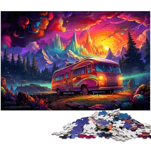 Puzzle für Erwachsene 1000 Teile Wohnmobil Puzzle für Papierpuzzles pädagogisches Spielzeug zum Stressabbau 1000 Teile (38 x 26 cm) von zouxangzz