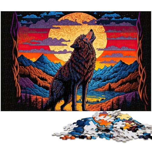 Puzzle für Erwachsene 1000 Teile Wolf Art Series Style Präzisionsschnitt Puzzle gutes Geschenk (Größe 75 x 50 cm) von zouxangzz