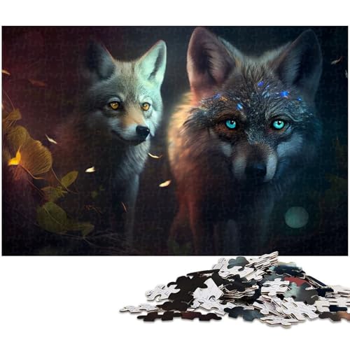Puzzle für Erwachsene 1000 Teile Wolfsjungen Puzzle EIN Kunstwerk für Teenager ab 14 Jahren (Größe 38 x 26 cm) von zouxangzz