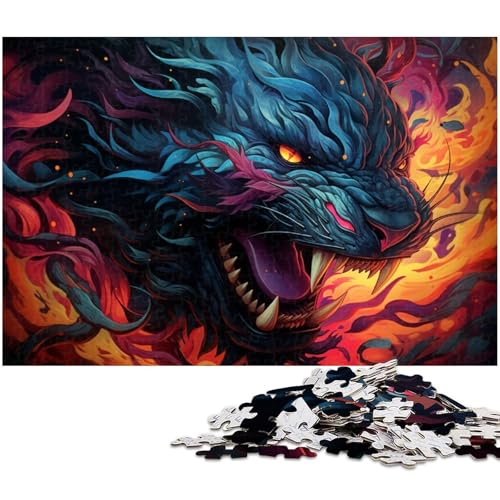 Puzzle für Erwachsene 1000 Teile Wütendes Tier Holzpuzzle lustiges Geschenk 1000 Teile (75 x 50 cm) von zouxangzz