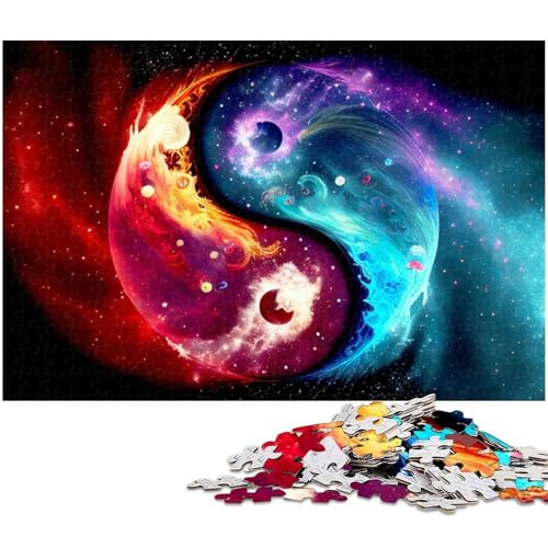 Puzzle für Erwachsene 1000 Teile Yin und Yang Taiji Puzzle EIN Kunstwerk für Teenager ab 14 Jahren (Größe 75 x 50 cm) von zouxangzz