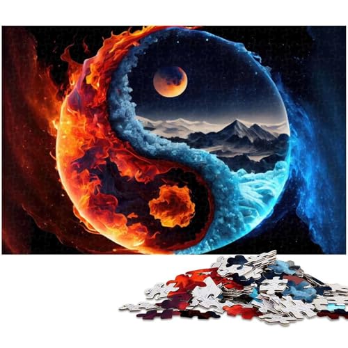 Puzzle für Erwachsene 1000 Teile Yin und Yang Taiji Puzzlespielzeug einzigartige Heimdekoration und Geschenke geeignet für Teenager ab 14 Jahren (Größe 38 x 26 cm) von zouxangzz