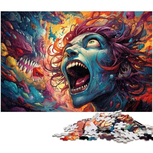 Puzzle für Erwachsene 1000 Teile böse seltsame Spezies Puzzle für Erwachsene Holzspiele für die ganze Familie Weihnachts und Geburtstagsgeschenke 1000 Teile (75 x 50 cm) von zouxangzz