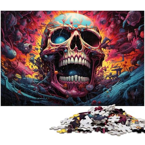 Puzzle für Erwachsene 1000 Teile böses Skelett aus der Hölle Puzzles für Holzpuzzles pädagogisches Spielzeug zum Stressabbau 1000 Teile (75 x 50 cm) von zouxangzz