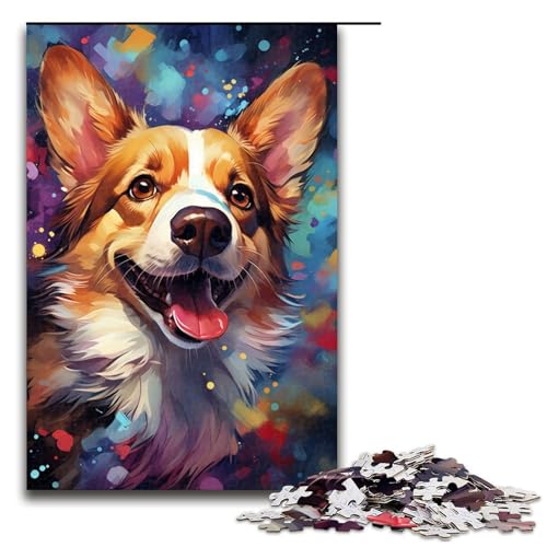 Puzzle für Erwachsene 1000 Teile bunter Corgi Hund Holzpuzzle für Kinder Lernspiel 75 x 50 cm Puzzle für Erwachsene 1000 Teile bunter Corgi Hund Holzpuzzle für Kinder Lernspiel 75 x 50 cm von zouxangzz