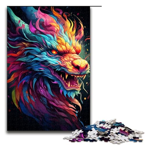 Puzzle für Erwachsene 1000 Teile bunter Drache Holzpuzzle für Kinder Lernspiel 75 x 50 cm Puzzle für Erwachsene 1000 Teile bunter Drache Holzpuzzle für Kinder Lernspiel 75 x 50 cm von zouxangzz