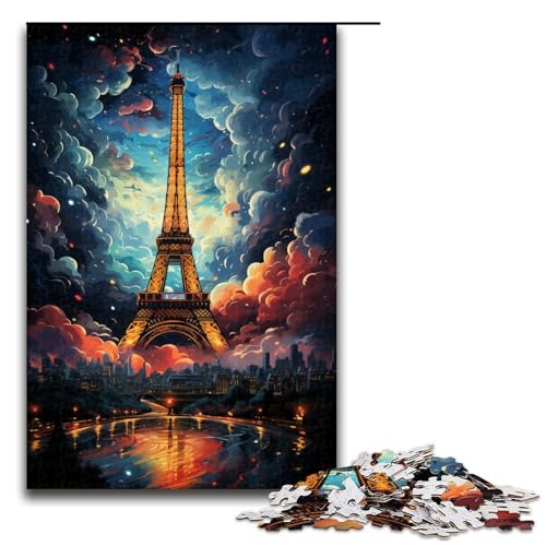 Puzzle für Erwachsene 1000 Teile bunter Eiffelturm Familien Holzpuzzle Lernspiel Herausforderungsspielzeug 75 x 50 cm Puzzle für Erwachsene 1000 Teile bunter Eiffelturm Familien Holzpuzzle Lernspiel Herausforderungsspielzeug 75 x 50 cm von zouxangzz