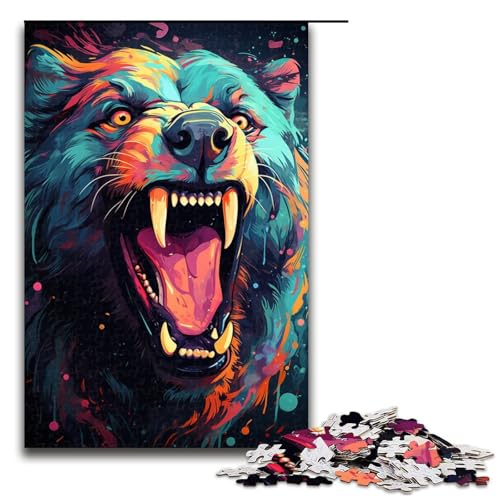 Puzzle für Erwachsene 1000 Teile bunter Fantasiebär Holzpuzzle für Kinder Lernspiel 75 x 50 cm Puzzle für Erwachsene 1000 Teile bunter Fantasiebär Holzpuzzle für Kinder Lernspiel 75 x 50 cm von zouxangzz