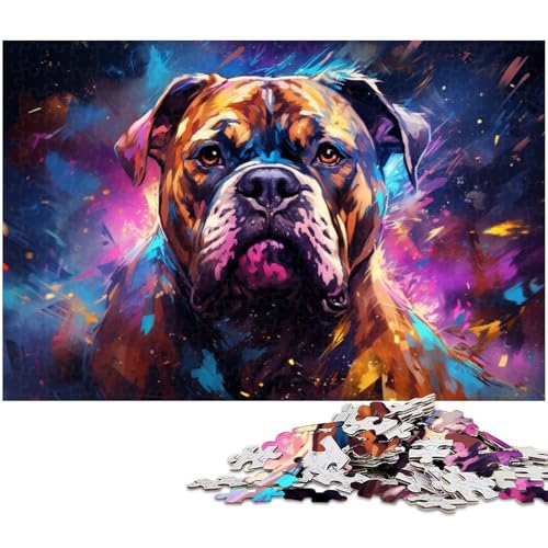 Puzzle für Erwachsene 1000 Teile bunter Hund Heimdekoration Puzzle 1000 Teile (75 x 50 cm) von zouxangzz