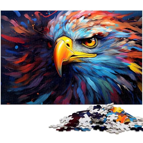 Puzzle für Erwachsene 1000 Teile buntes Adler Mal Puzzle Spielzeug einzigartige Heimdekoration und Geschenke geeignet für Jugendliche ab 14 Jahren 1000 Teile (38 x 26 cm) von zouxangzz