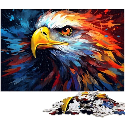Puzzle für Erwachsene 1000 Teile buntes Adler Malpuzzle für Erwachsene Holzspiele für die ganze Familie Weihnachts und Geburtstagsgeschenke 1000 Teile (75 x 50 cm) von zouxangzz