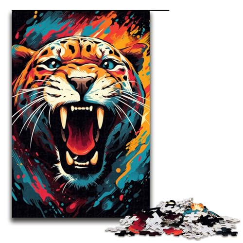 Puzzle für Erwachsene 1000 Teile buntes Dschungeltier Puzzle für Erwachsene Holzpuzzles Familienspiele Weihnachts und Geburtstagsgeschenke 75 x 50 cm von zouxangzz
