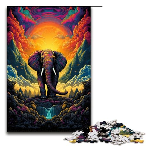 Puzzle für Erwachsene 1000 Teile buntes Elefanten Puzzle Spielspielzeug lustig 75 x 50 cm Puzzle für Erwachsene 1000 Teile buntes Elefanten Puzzle Spielspielzeug lustig 75 x 50 cm von zouxangzz