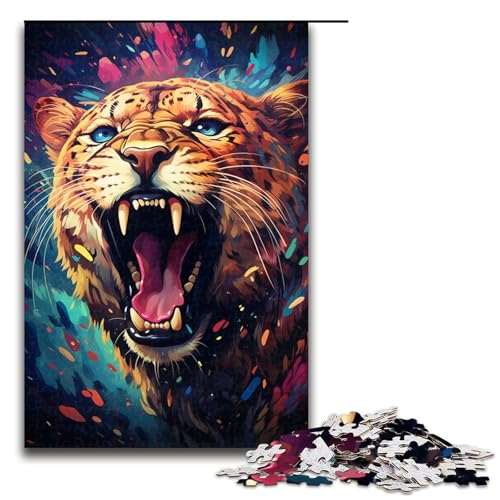 Puzzle für Erwachsene 1000 Teile buntes Fantasie Geparden Puzzle Holzpuzzle Lernspiel Herausforderungsspielzeug 75 x 50 cm Puzzle für Erwachsene 1000 Teile buntes Fantasie Geparden Puzzle Holzpuzzle Lernspiel Herausforderungsspielzeug 75 x 50 cm von zouxangzz