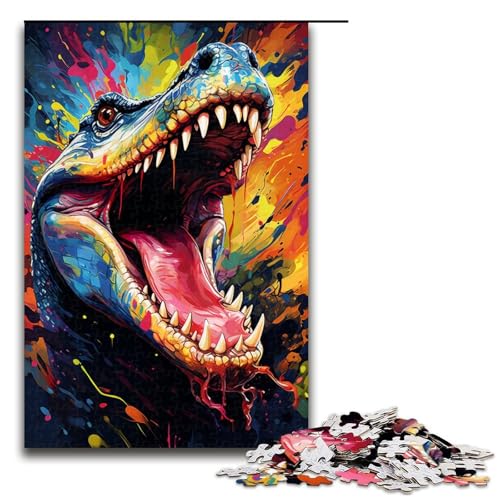 Puzzle für Erwachsene 1000 Teile buntes Fantasie Krokodil Puzzle Holzpuzzle Lernspiel Herausforderungsspielzeug 75 x 50 cm Puzzle für Erwachsene 1000 Teile buntes Fantasie Krokodil Puzzle Holzpuzzle Lernspiel Herausforderungsspielzeug 75 x 50 cm von zouxangzz