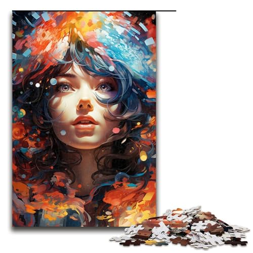 Puzzle für Erwachsene 1000 Teile buntes Fantasy Göttin Puzzle Holzpuzzle Lernspiel Herausforderungsspielzeug 75 x 50 cm von zouxangzz