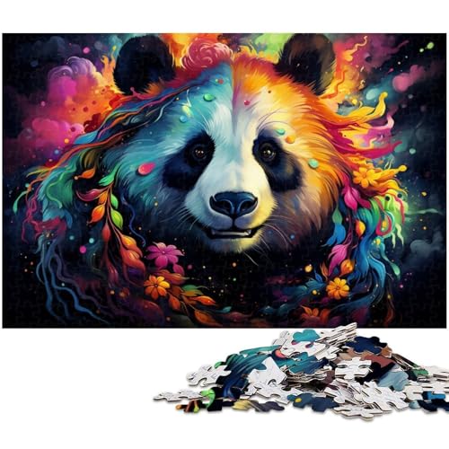 Puzzle für Erwachsene 1000 Teile buntes Fantasy Panda Puzzle für Erwachsene Holzspiele für die ganze Familie Weihnachts und Geburtstagsgeschenke 1000 Teile (75 x 50 cm) von zouxangzz
